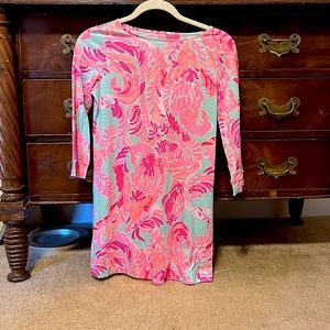 Lilly Pulitzer Multi color, floral, girls dress. XL (12-14)